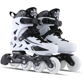Inline Skates for Women and Men, High Performance Fitness Racing Aggressive Outdoor Inline Speed Skates Unisex (Men 6/Women 7, White 37)