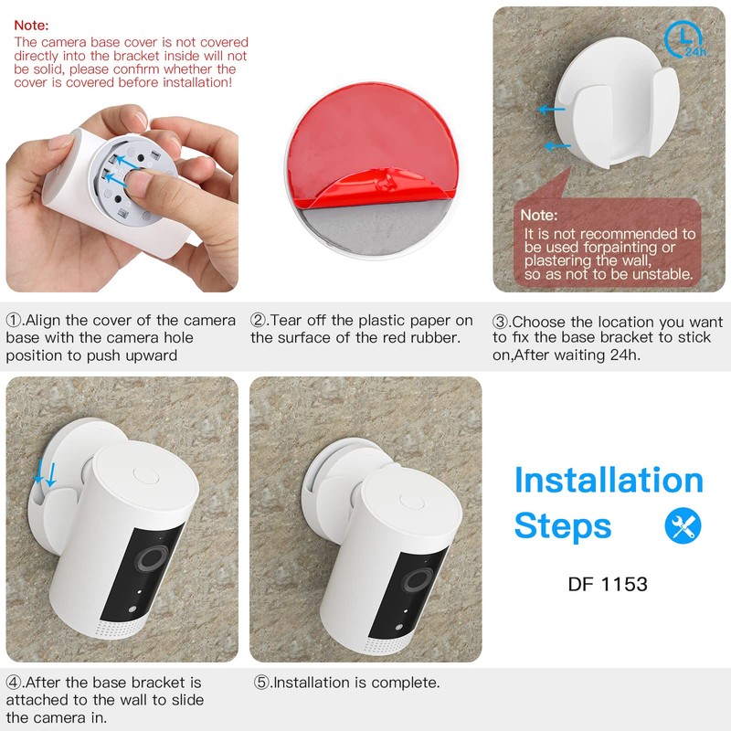 HOLACA No-Drill Adhesive Mount for Ring Indoor Cam Only, No