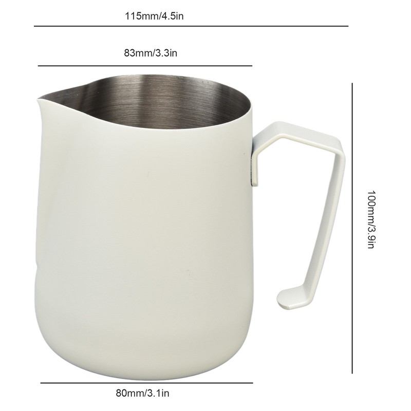 Milk Frothing Pitcher Thickened Frother Cup 450ml with Pointed Spout