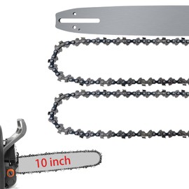 10 Inch Chainsaw bar and Chain, Replacement Chainsaw Chain For Sun Joe SWJ803E SWJ807E Pole Chain Saw, Blade For WORX WG309, For Greenworks 20362, For BLACK+DECKER PP610 Electric Chainsaw