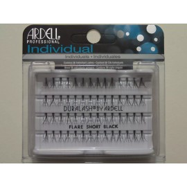 Ardell (LOT OF 12) Ardell Duralash Knotted FLARE SHORT Individual Eyelashes Black