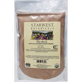 Starwest Botanicals Organic White Willow Bark Powder, 4 Ounces