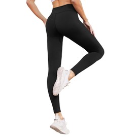 MixShe Leggings for Women Yoga Pants Workout Butt Lifting Shapewear Tummy Control Body Shaper Compression Activewear Gym Clothes Black X-Large