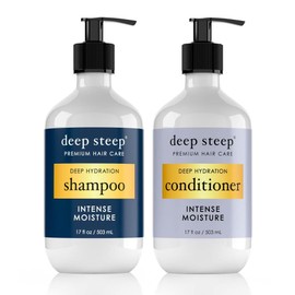 Deep Steep Shampoo & Conditioner, Premium Hair Care (Intense Moisture, 10 oz)