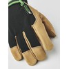 Hestra Work Gloves: Multi-Use Kobalt Flex Leather Gloves, Black/Tan, 9