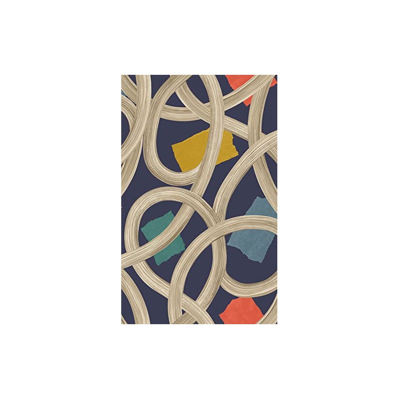 Calix Indigo Twisted Geo Wallpaper