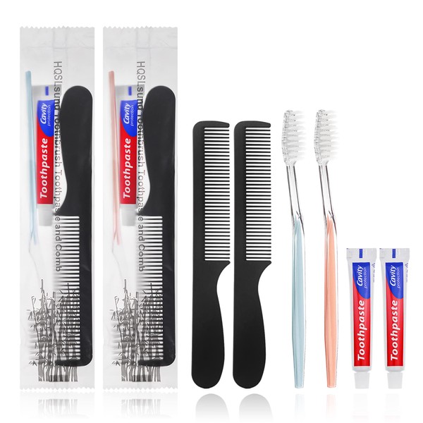 100 Pack Disposable Toothbrushes with Toothpaste and Comb for Homeless