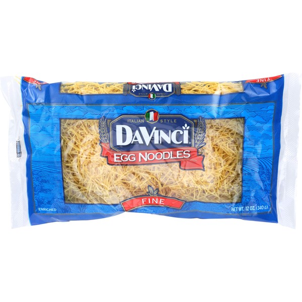 DaVinci Egg Noodles Fine, 12-ounces (Pack of12)