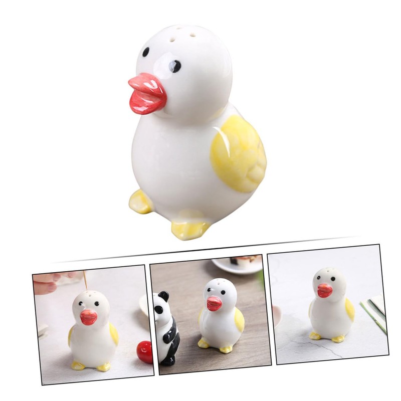 Ciieeo Cute Ceramic Spice Jars Portable Salt Pepper for Kitchen