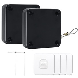 Automatic Door Closer Punch Free, Automatic Door Closers for Interior Door, Punch Free Door Closer with Drawstring, Auto Door Closer for Internal Door, Home, Office (2 Pcs)