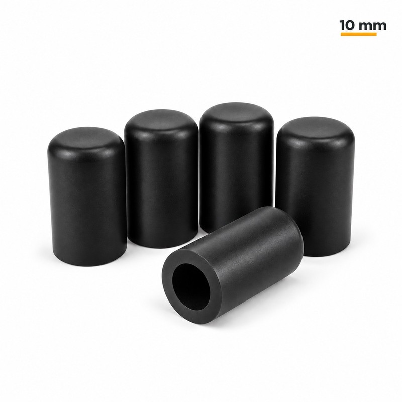 Silicone Vacuum Caps – 5-Pack Black Blanking Plugs for Engine