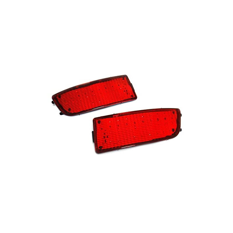 RZG 2x Red Lens Rear Bumper Reflector LED Fog Tail