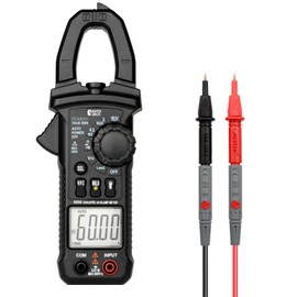 Autojack Digital Clamp Meter AC DC Current Voltage Resistance Temperature Diode Multimeter Tester 6000 Counts Auto Range
