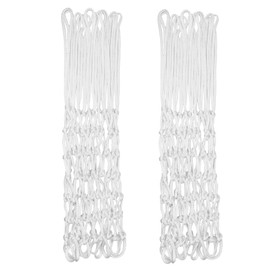Sanung 2 Pack Basketball Net, Weather-Proof Standard Size Basketball Net Replacement, White Basketball Mesh Net for Indoor and Outdoor, Easy to Install