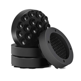 Supertool 4 Pack Washing Machine Vibration Pads Black Shock Absorbing Washing Feet Noise Cancelling Floor Mat for Washing Machine Dryer Dishwasher (Normal)