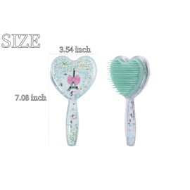 MAEELOU Love Shape Small Dog Brush- Grooming Tool for Teddy, Yorkies, Maltese, Shih Tzu, Chihuahua - Puppy Hair Brush - (Blue)