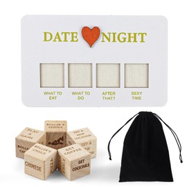 SLAKOZYT Dice for Couples, Date Night Dice Set, Valentine's Day Romantic Couple Dice Game, Dating Dice, Couple Game Set for Anniversary, Birthday, with Black Bag