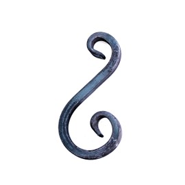 UHRIG S Scroll Arch, Iron Snail Forged 12 x 12 mm Square Steel, Wrought Iron Decorative Element for Railings, Fences and Much More, 180 x 88 mm