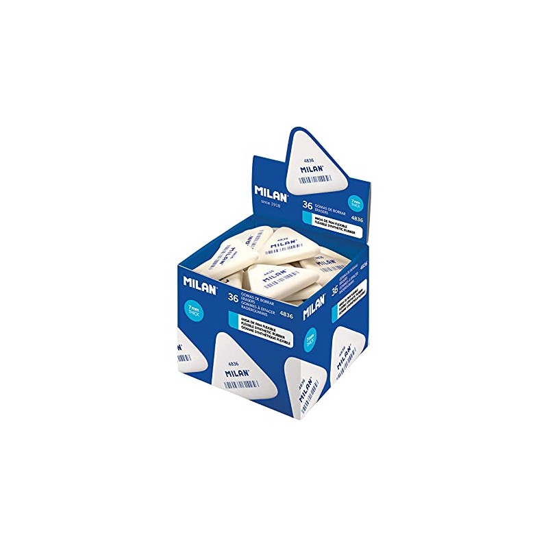 MILAN Box 36 triangular rubber bands 4836 white