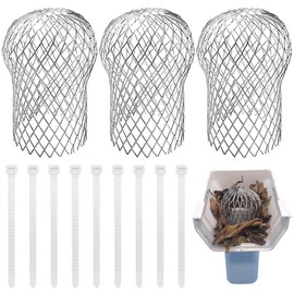 HAOBIN Gutter Protection Aluminium Gutter Filter with Rolled Nylon Strap Prevents Clogging, Dirt and Leaves Protection for Roof Pipes