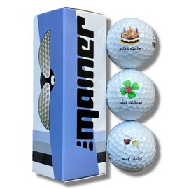 Emainer Golfball, Geburtstag, ToDo Golf Geschenk, 3er-Pack, Golfbälle mit maximaler Reichweite, die auch Dein Highscore kennen (Geburtstag)