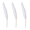 MFUOE White Goose Feather Quill Pens Feather Signing Pen Black