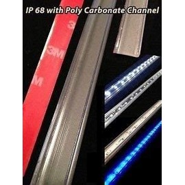 RecPro RV 25' LED Awning Party Light | 12V | Mounting Channel (White w/White PBC, 25')