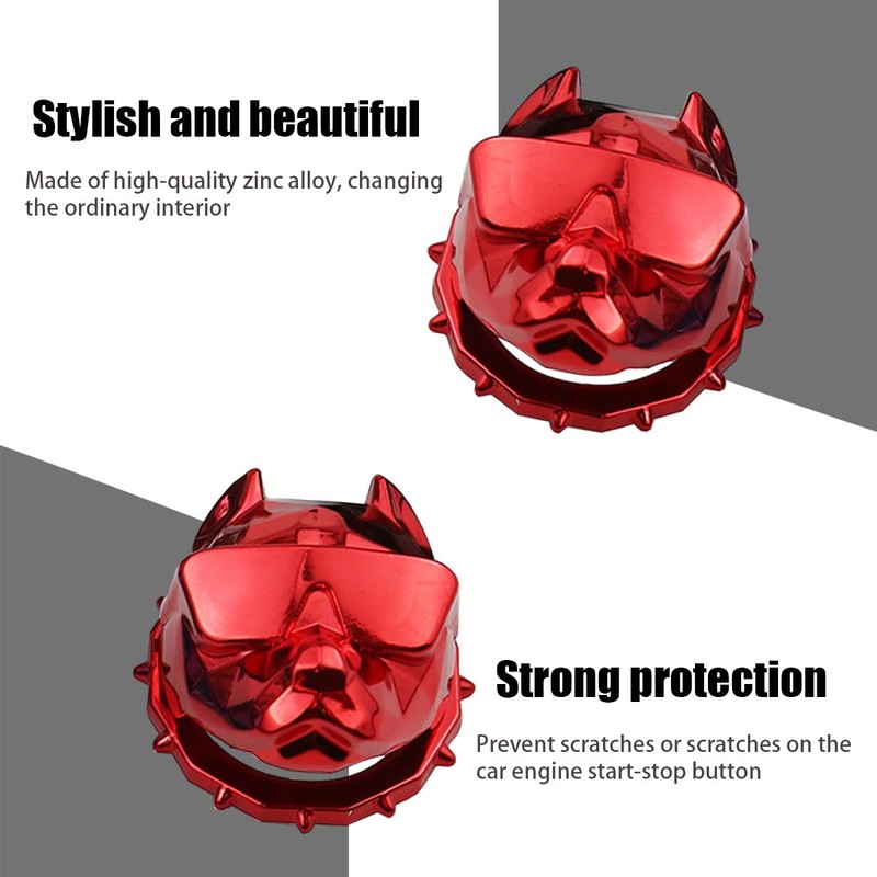 XINLIYA Car Push to Start Button Cover, Bully Dog Car
