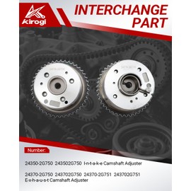 Kirogi Camshaft VVT Gears (42 Teeth) fit for Kia Optima 2011-2015, Sportage 2011-2016, for Hyundai Tucson 2014-2015 2.4L, Sonata 2011-2019 2.0L 2.4L Camshaft Sprocket Replace 24350-2G750 24370-2G750