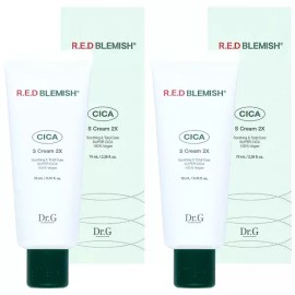 Dr.G 닥터지 레드 블레미쉬 시카 S 크림 2X 70ml x 2개 강력진정 병풀크림 Dr.G Red Blemish Cica S Cream 2X 70ml x 2pcs Powerful Soothing Centella Cream [Red Blemish Cica S Cream 2X 70ml x 2 pieces]