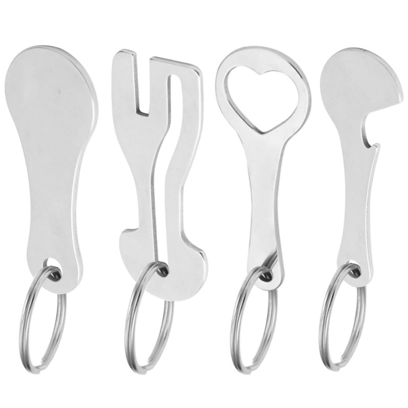 4 Pcs Stainless Steel Shopping Trolley Token Remover with Aluminium