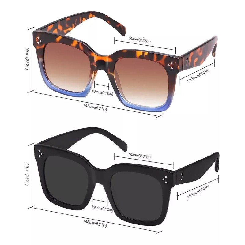Yostyle Paquete De 2 Gafas De Sol Retro Protección Uv