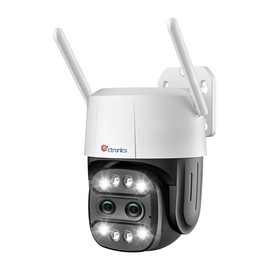 ctronics Dual Lens Security Camera Outdoor with 6X Hybrid Zoom, 360° CCTV Camera, 1080P PTZ IP Home Security WiFi Camera, Human Detection, Auto Tracking, Color Night Vision, Siren, 2-Way Audio, IP66
