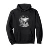 Skeleton Reading Under Candlelight Creepy Literature Pullover Hoodie