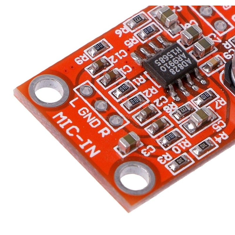 DC 3.8V-15V AD828 Stereo Dynamic Microphone Preamp Board Microphone Preamp