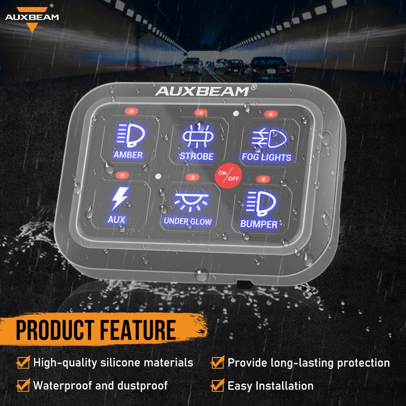 Auxbeam - Funda protectora impermeable de PVC para panel de