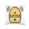 Egg Timer Eggtimer Kitchen Timer Cooking Baking Throw Pillow