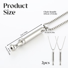 2 Stück Rauchentwöhnung Hilfsmittel,Rauchfrei Anti Anxiety Atemkette,Raucherentwöhnung Kette mit Pfeif,Atemmeditationspfeife mit Integriertem Filter,Aktive Hilfsmittel zur Raucherentwöhnung Necklace