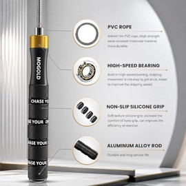 Pro Adjustable Speed Jump Rope - 10ft 4mm PVC Steel Wire with Dual Ball Bearings & 360° Spin - Metal/Rubber Ergonomic Grips for CrossFit, HIIT, Weight
