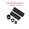 XAOLIUZi 50/100/200Pcs M5 M6 M7 M9 M11 Black ABS Non-Threaded