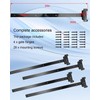 24 Inch Black Heavy Duty Gate Hinges with Mounting Screws,