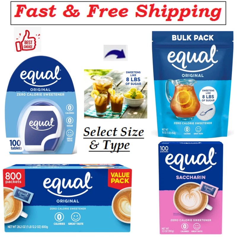 EQUAL 0 Calorie Sweetener Tablets,Aspart - Sweetener, Saccharin Sugar Substitute
