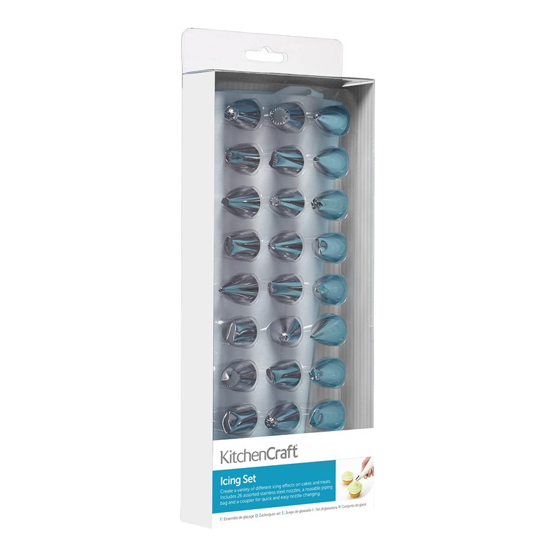 KitchenCraft Sweetly Does It Piping Bag and Nozzles, Gift Boxed,