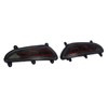 LED Rear Bumper Reflective Fog Brake Turn Indicator Black Left
