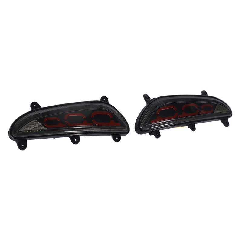 LED Rear Bumper Reflective Fog Brake Turn Indicator Black Left