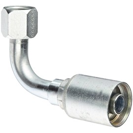 EATON Weatherhead Coll-O-Crimp 16U-656L33 90 Degree Female Swivel Long Drop Tube Elbow Fitting, SAE 37 Degree, Low Carbon Steel, 1" Hose ID, 1" Tube Size
