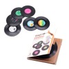6 Pcs Black CD Record Coasters