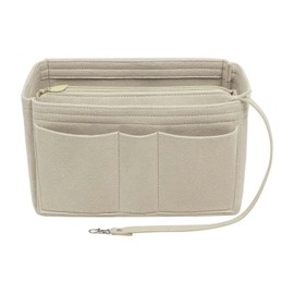 Lckaey Purse Organizer Handbag & Tote Shaper For Speedy Neverfull Totebag Felt Bag Insert3032beige-M