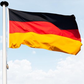 Germany Flag - 90 x 150 cm with Eyelets, Black/Red/Gold German Flag Made of 100 Denier Fabric, Germany Flag, Large German Flag for Flagpole, Football, Wall Decoration, Germany Flag for Car