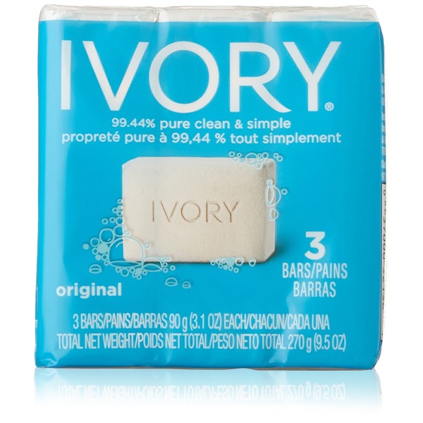 Ivory Simply Bath Bar for Unisex, 3 Count